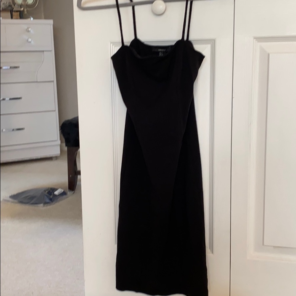 Strappy black tight dress